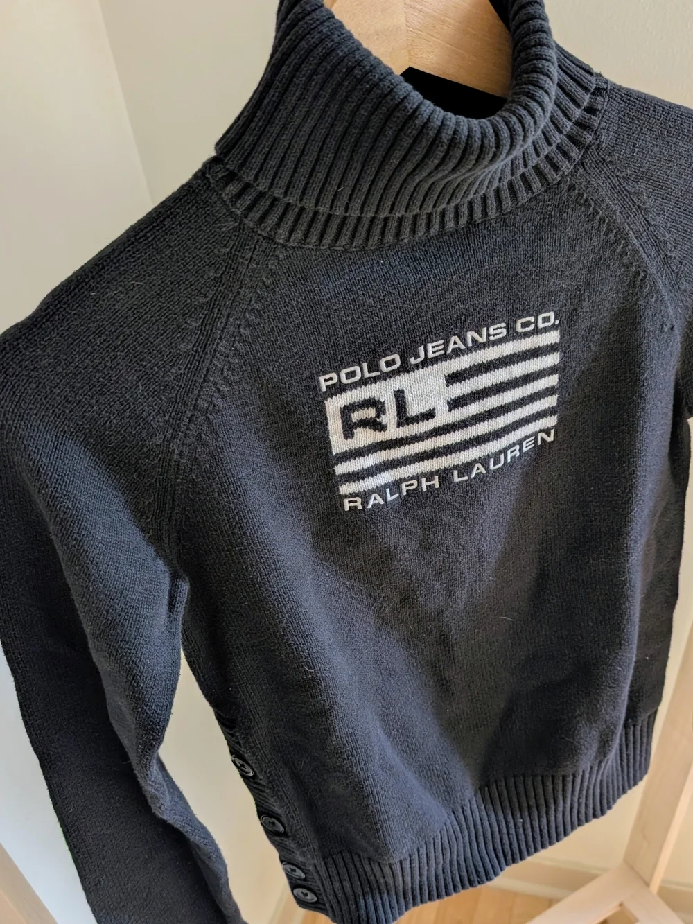 Vintage Ralph Lauren Polo Jeans Co. Turtleneck Sweater In Black - S/CH